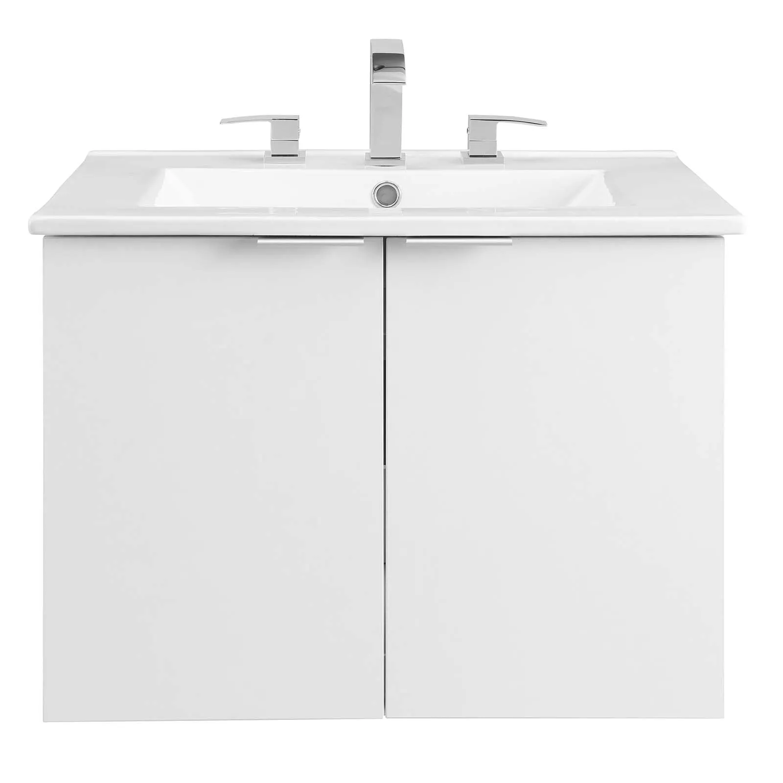 Maybelle 24" Wall-Mount Bathroom Vanity White White EEI-5379-WHI-WHI