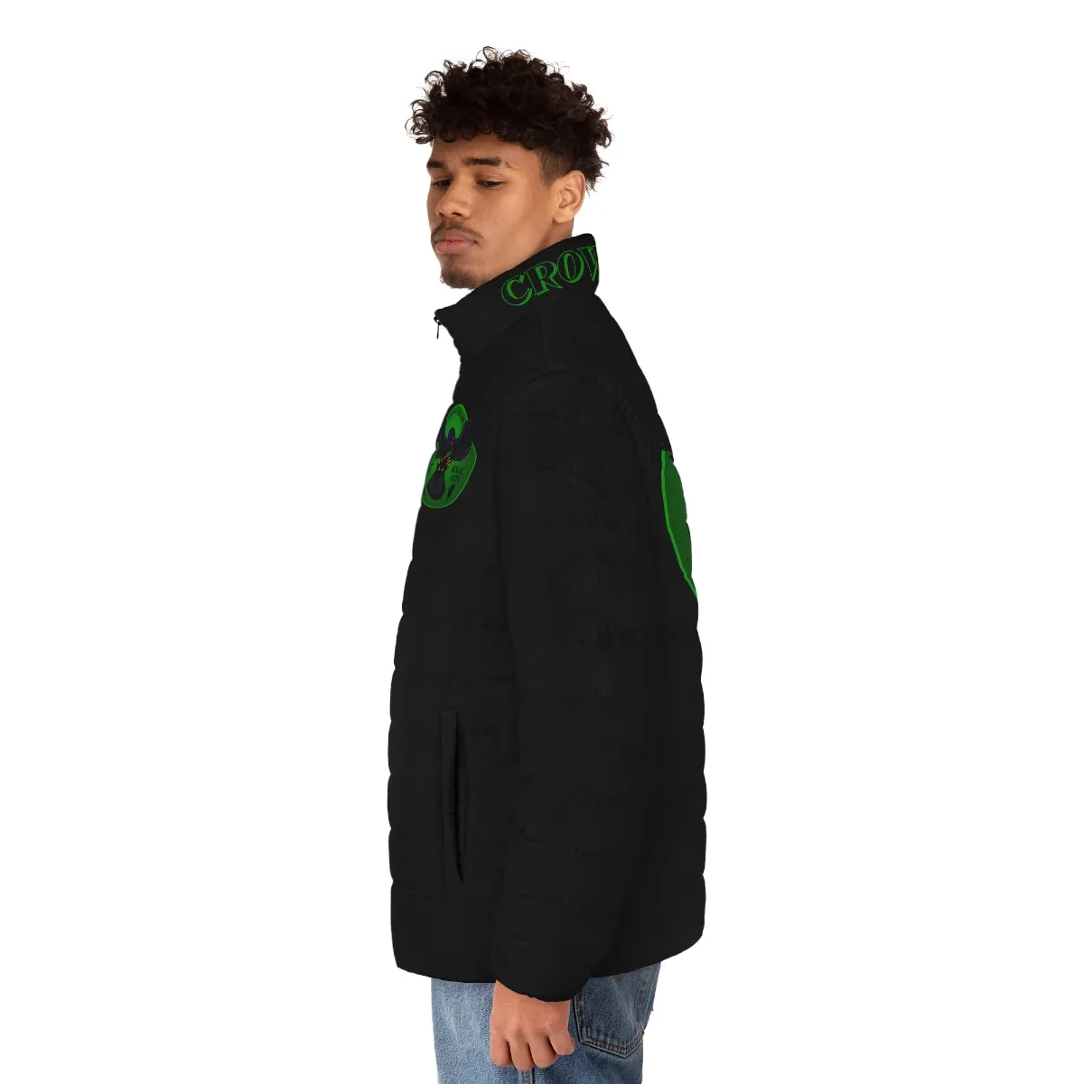 Men's 3rd GEN Puffer Jacket, BLACK W/ GREEN LOGO