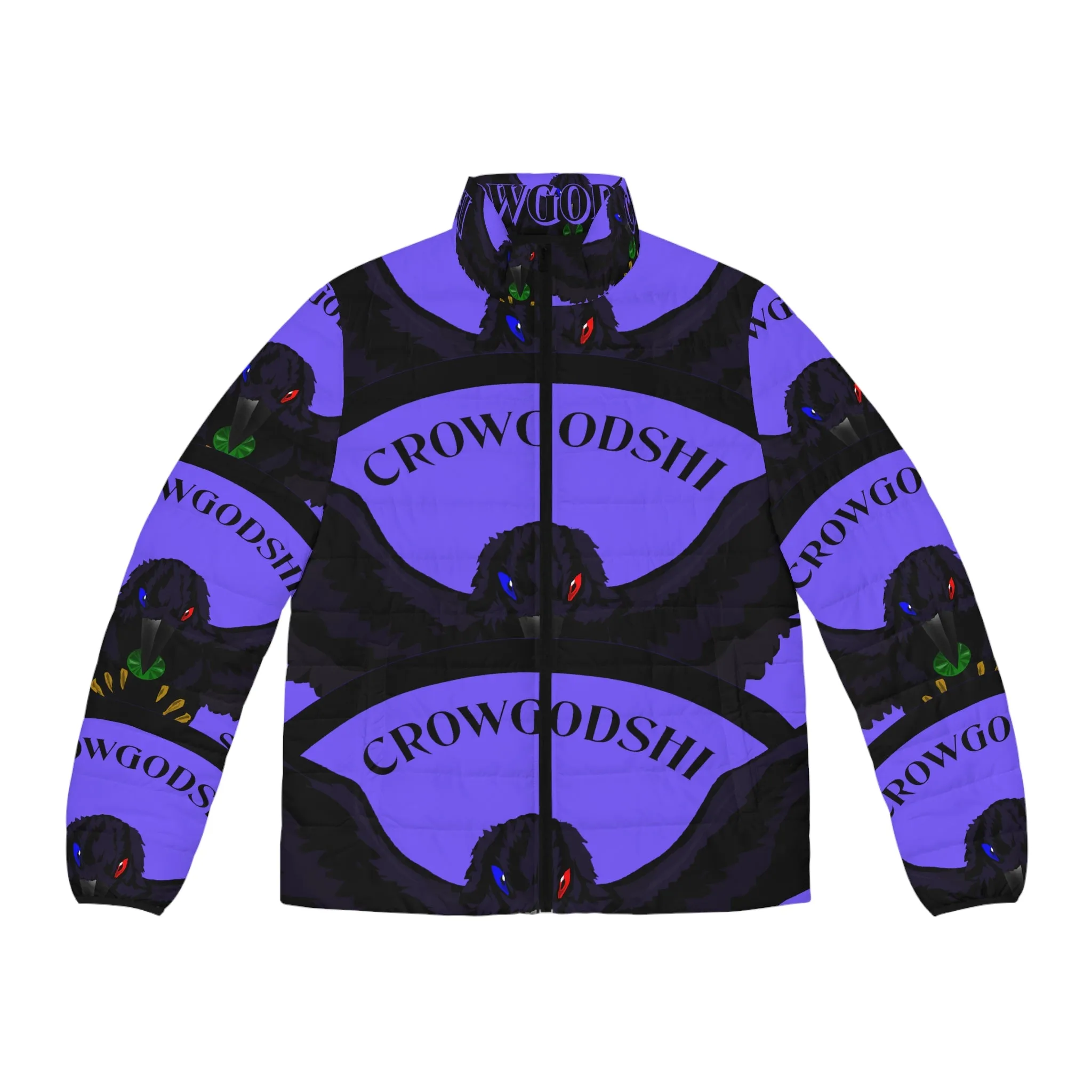 Men's Special Edition Crowgodshi Puffer Jacket, PURPLE LOGO