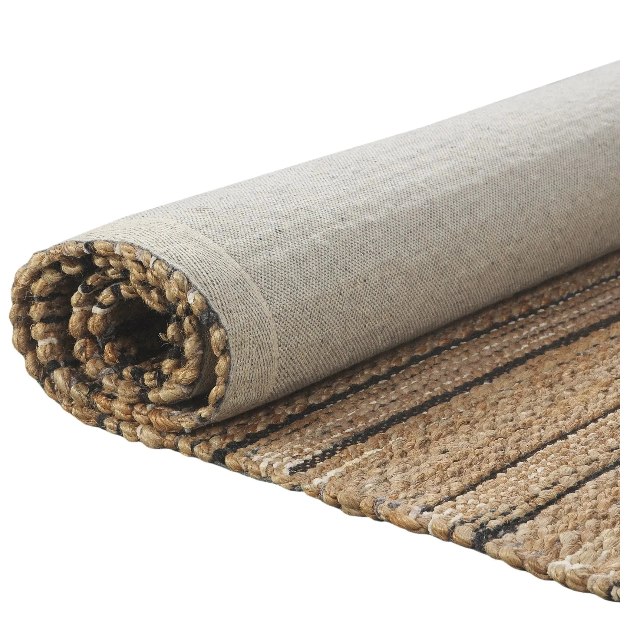 Natural Fiber Lr03387 Tan/Black Rug