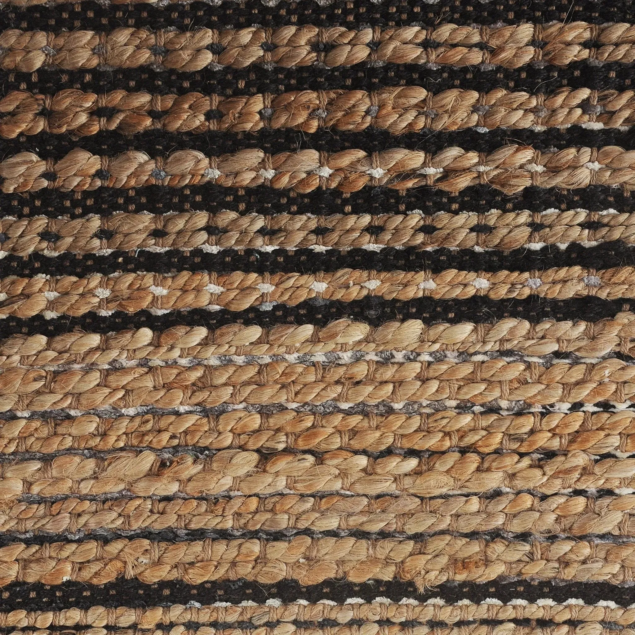 Natural Fiber Lr03387 Tan/Black Rug