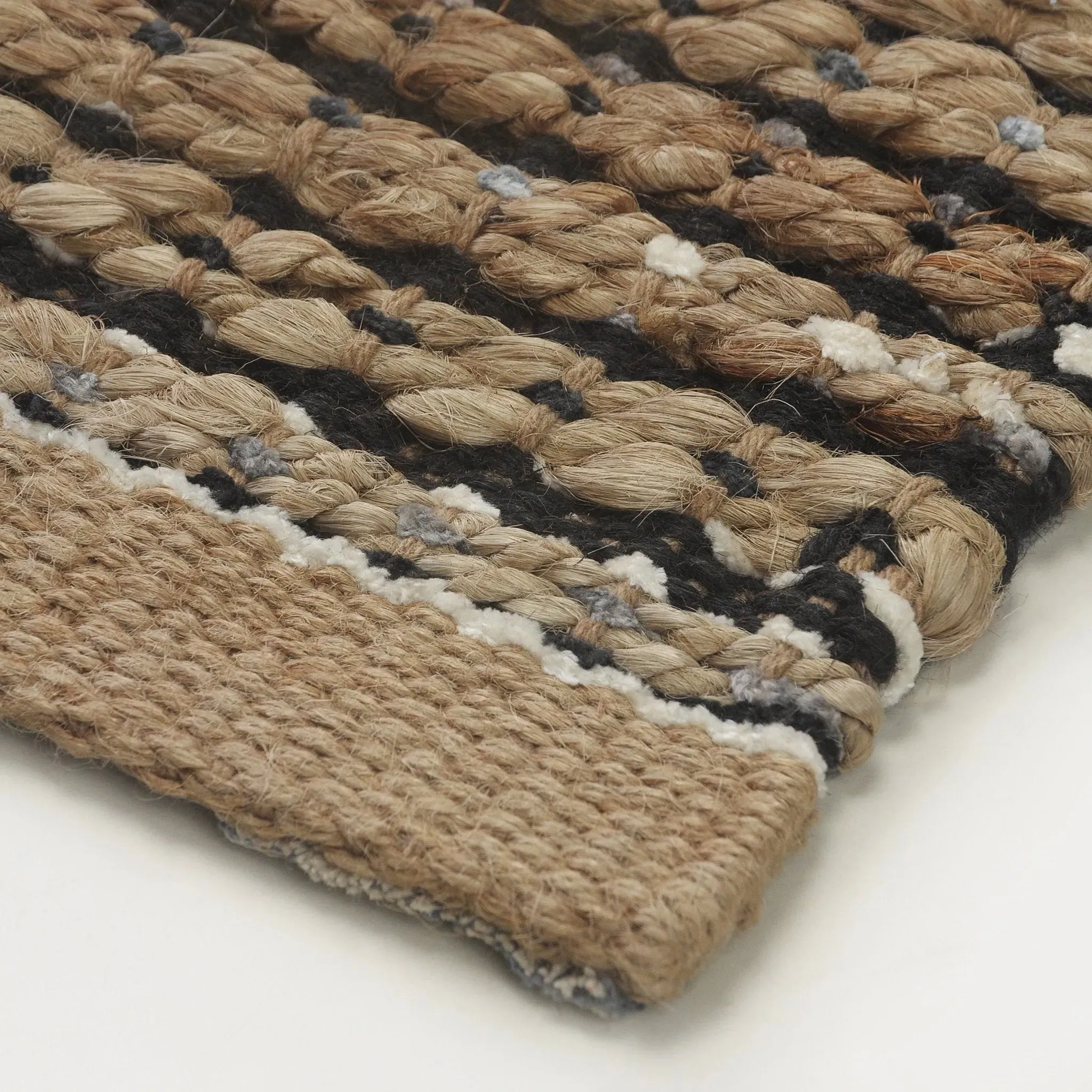 Natural Fiber Lr03387 Tan/Black Rug