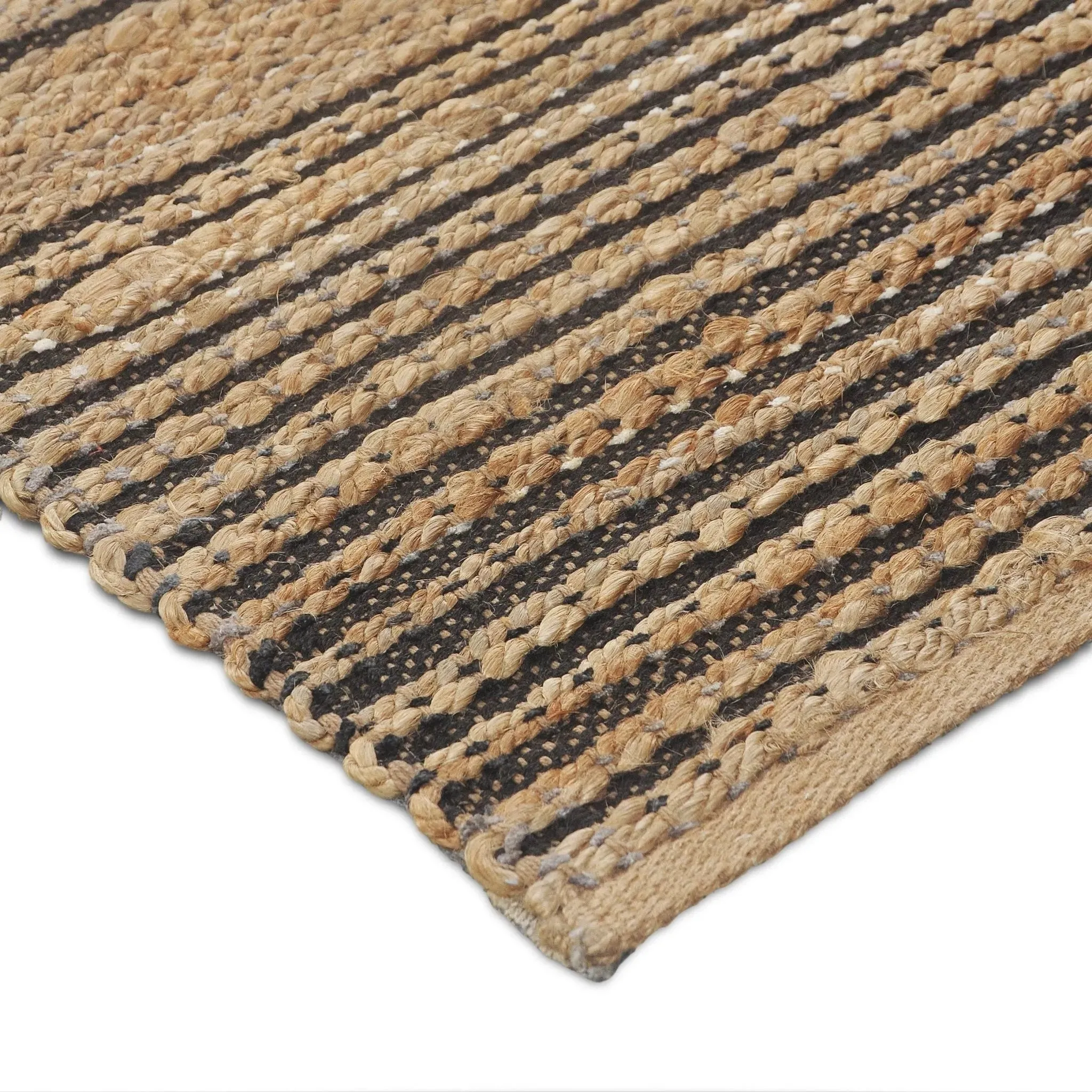 Natural Fiber Lr03387 Tan/Black Rug