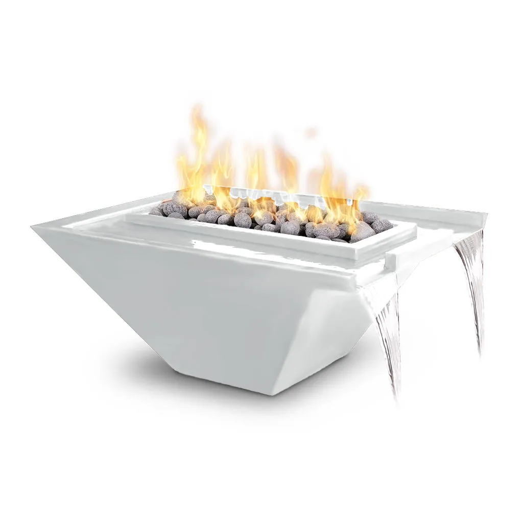 Nile 30" Fire and Water Bowl, Powder Coated Metal - Pool Feature