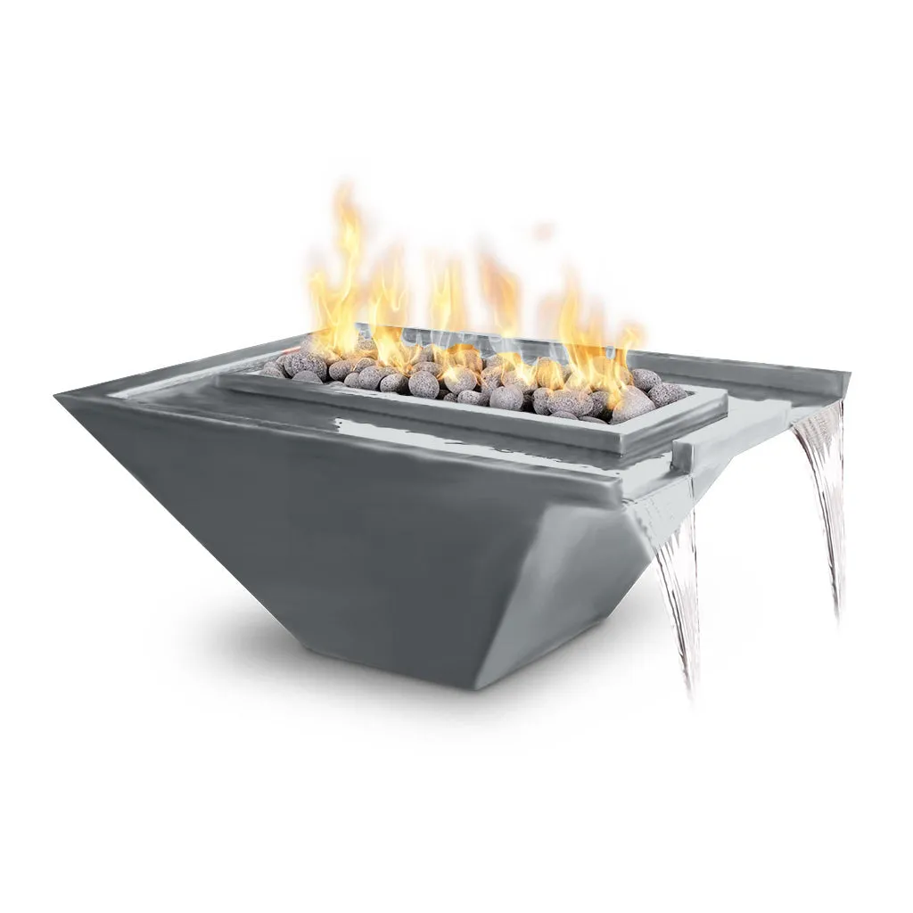 Nile 30" Fire and Water Bowl, Powder Coated Metal - Pool Feature