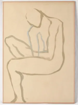 Nude man - taupe - Caroline Beauzon 23¾" x 16½"