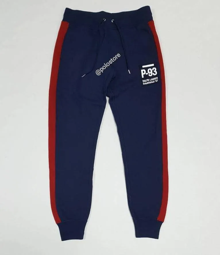 Nwt Polo Ralph Lauren Women's Navy/Red P-93 Patch Joggers