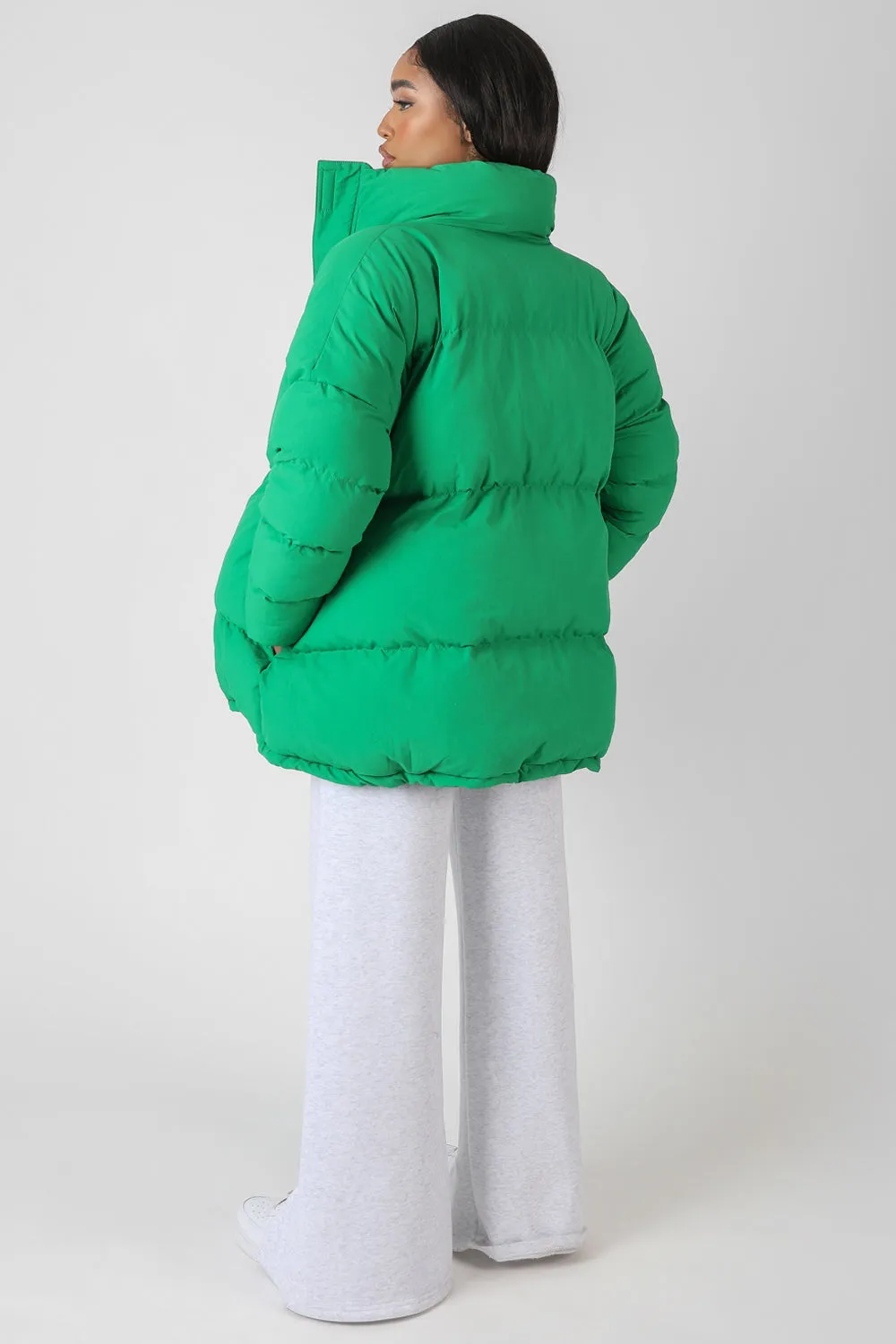 Padded Trapeze Puffer Green