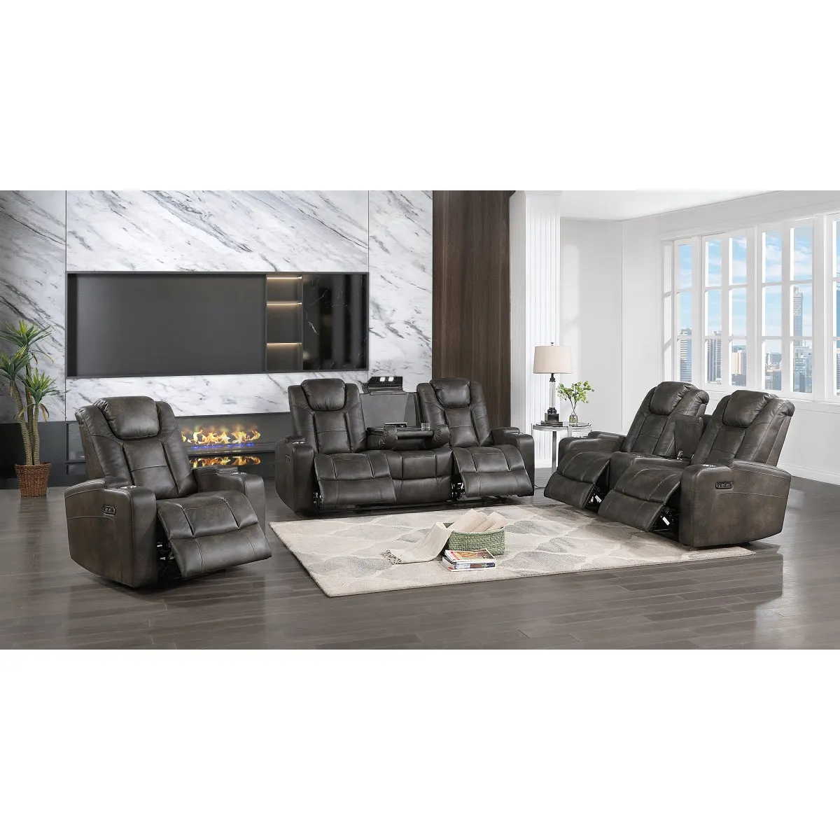 Power Glider Recliner with USB Ports and Cupholders