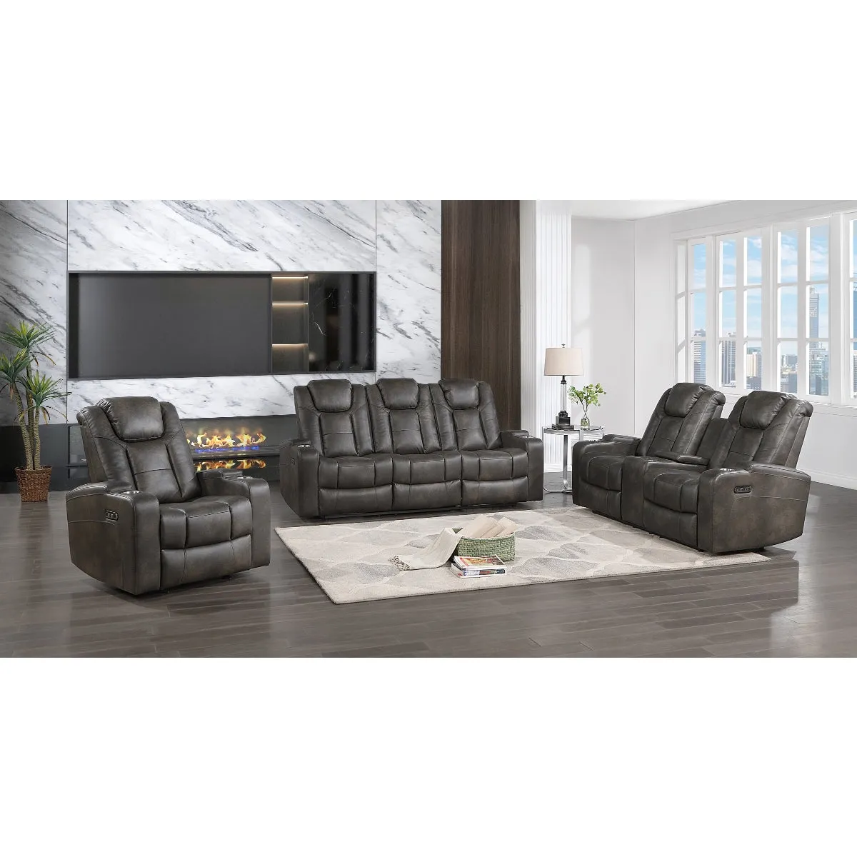 Power Glider Recliner with USB Ports and Cupholders