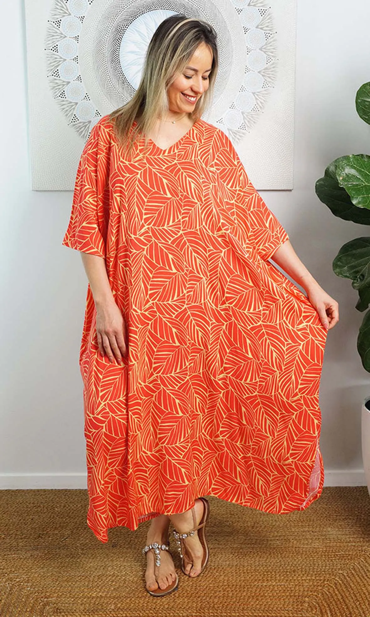 Rayon Premium Kaftan Long Jungle, More Colours