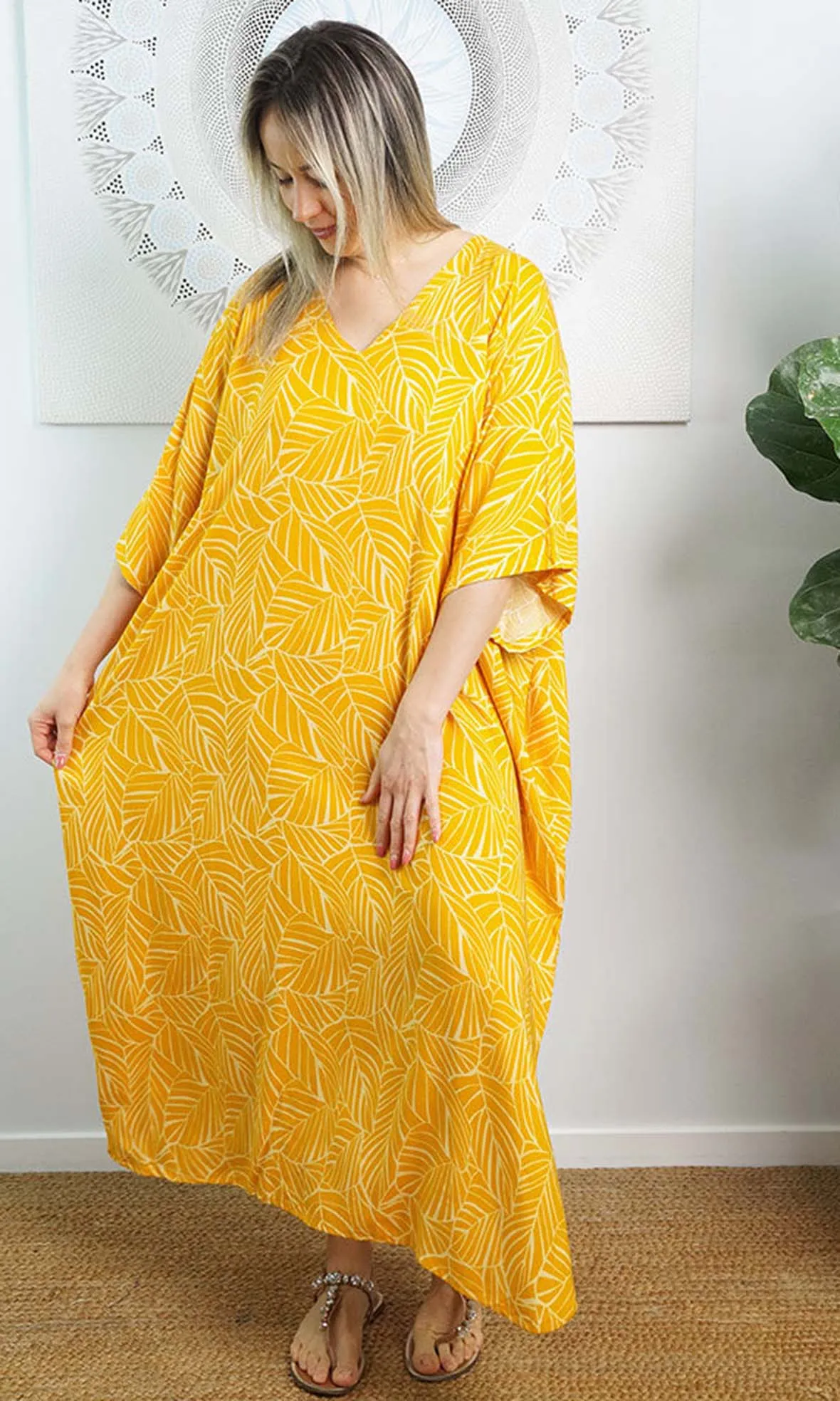 Rayon Premium Kaftan Long Jungle, More Colours