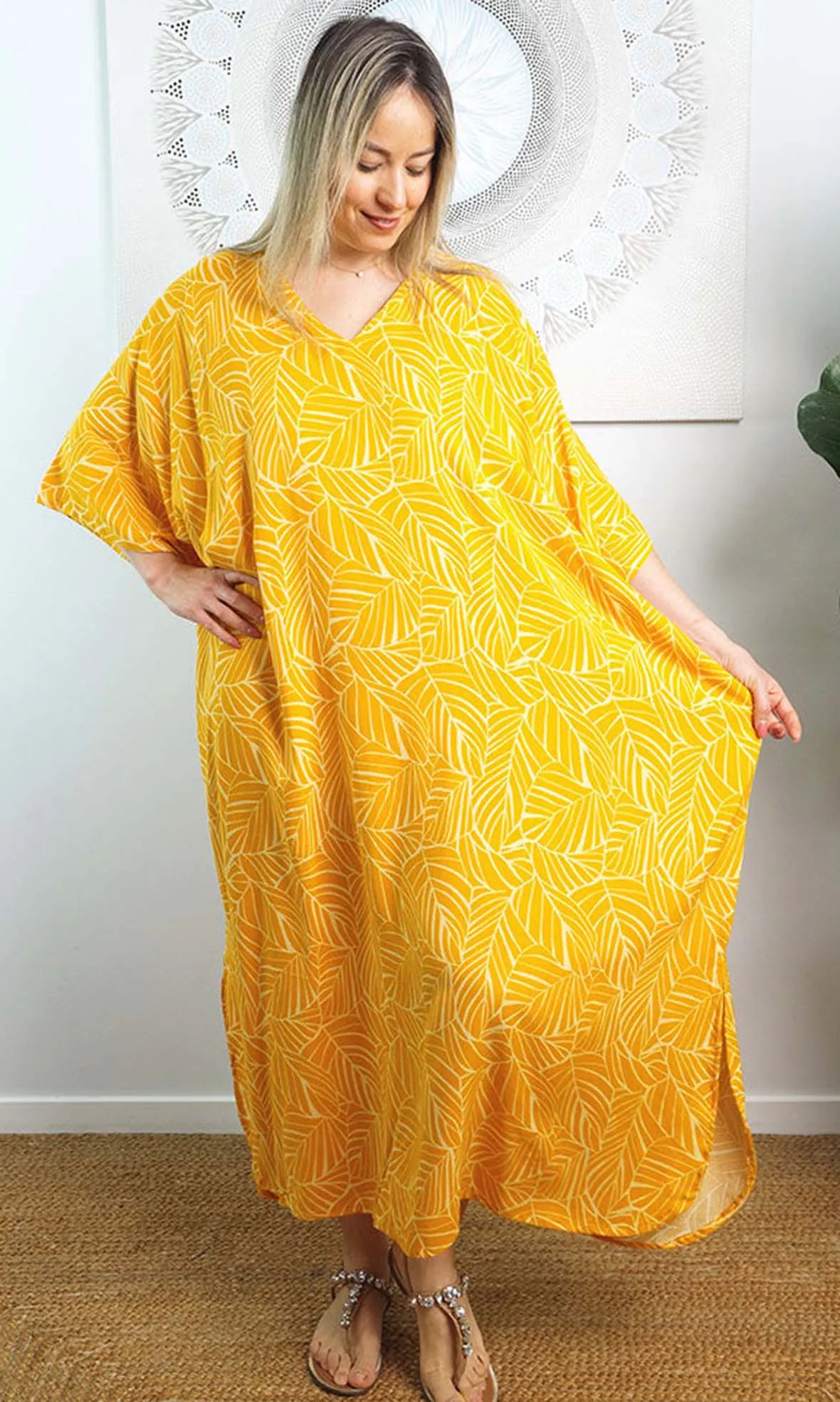 Rayon Premium Kaftan Long Jungle, More Colours