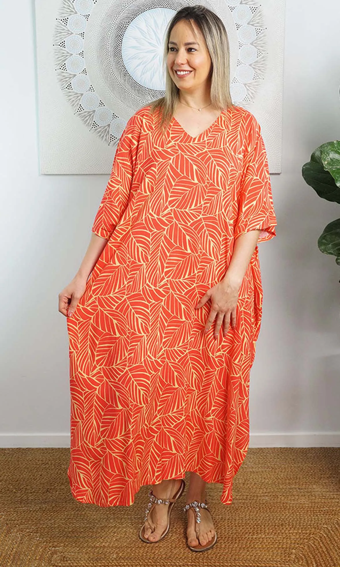 Rayon Premium Kaftan Long Jungle, More Colours