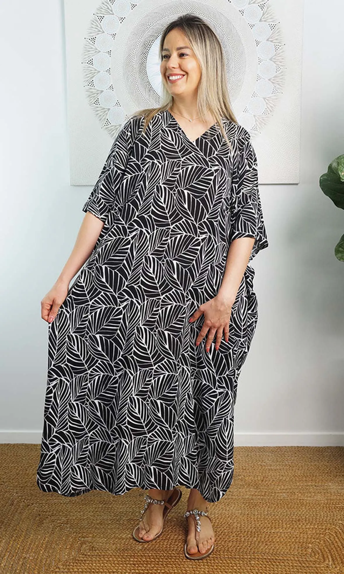 Rayon Premium Kaftan Long Jungle, More Colours