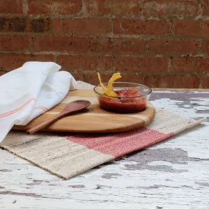 Red Stripe Jute Placemat