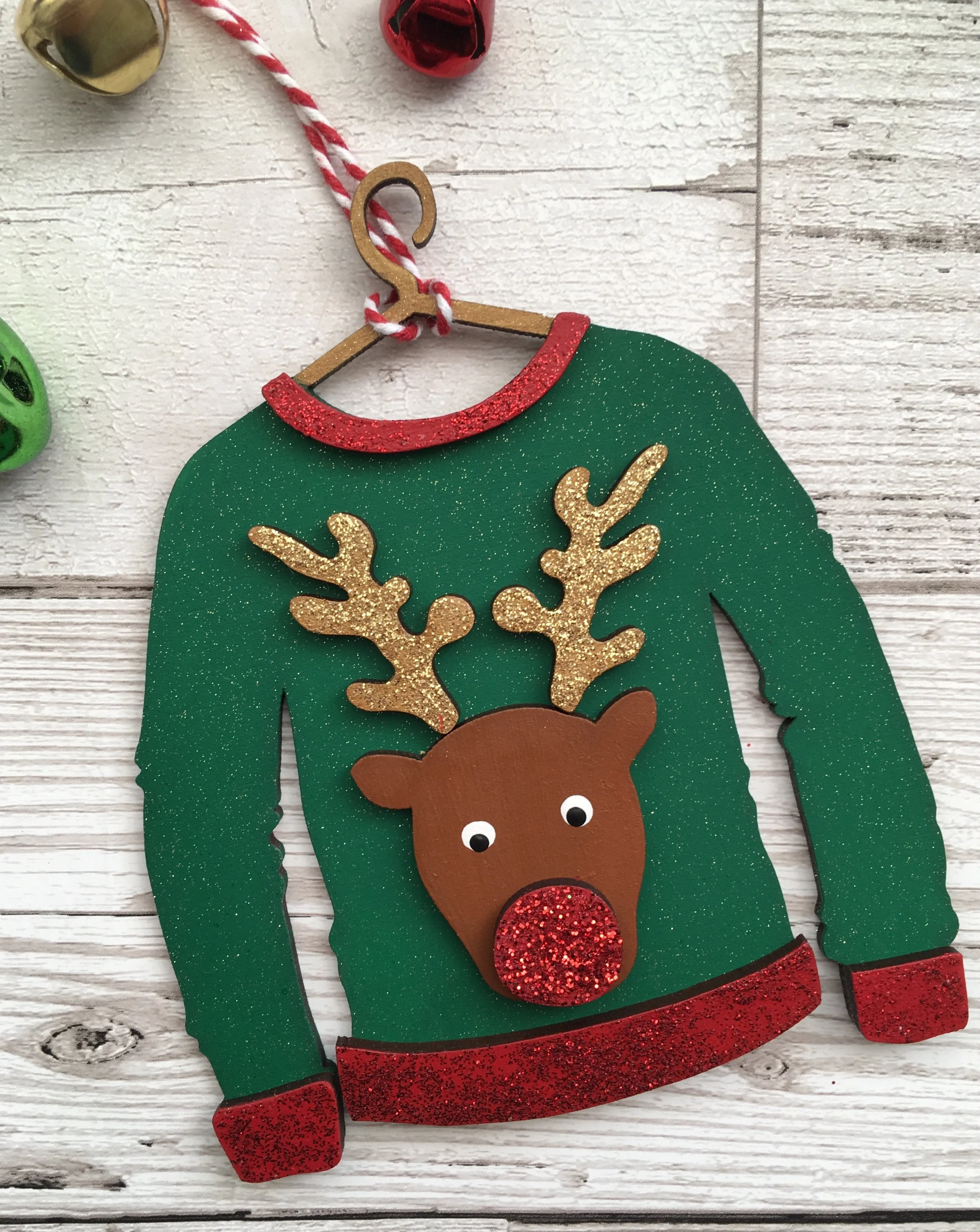 Reindeer Christmas Jumper Tree Decoration