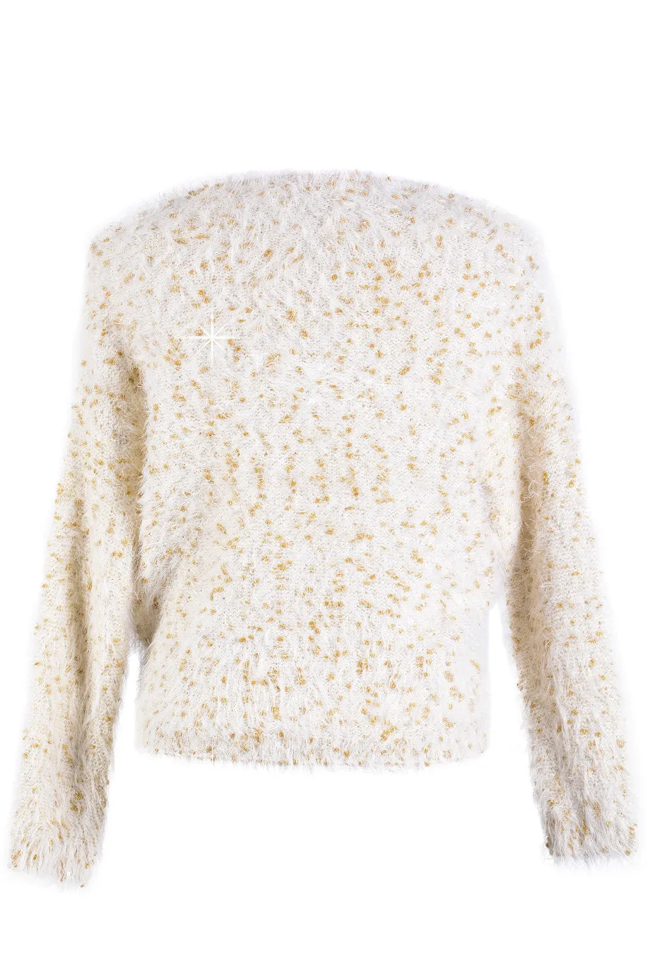 ROSEMARY Beige Gold Fluffy Jumper