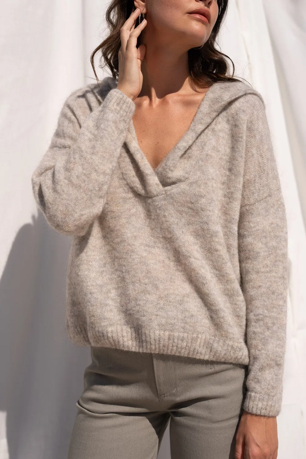 Sand Grey Bazal Hoodie