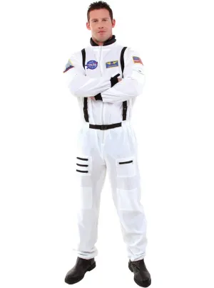 Space Astronaut Plus Size Mens White Costume