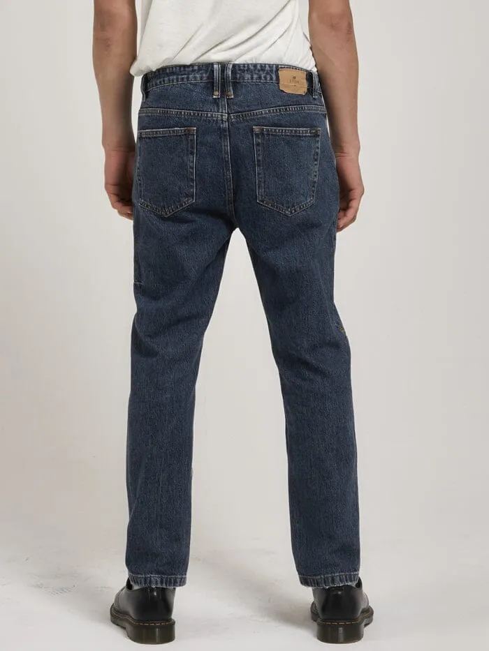 Unchopped Denim Jean - Worn In Blue