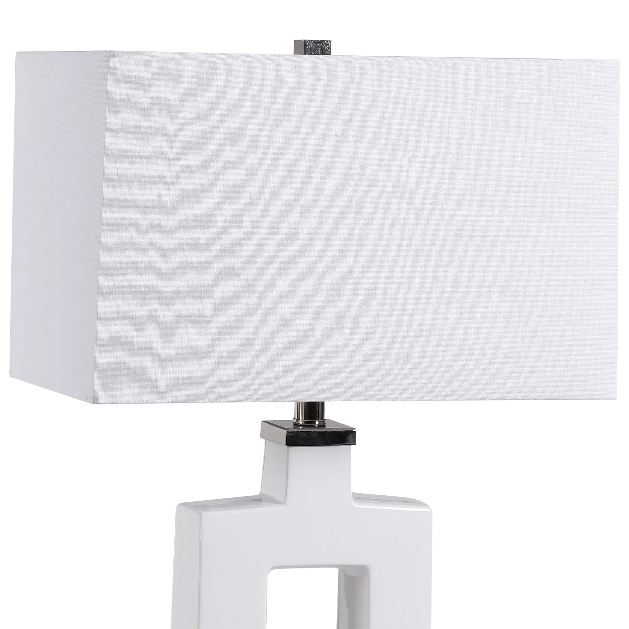 Uttermost Entry Modern White Table Lamp