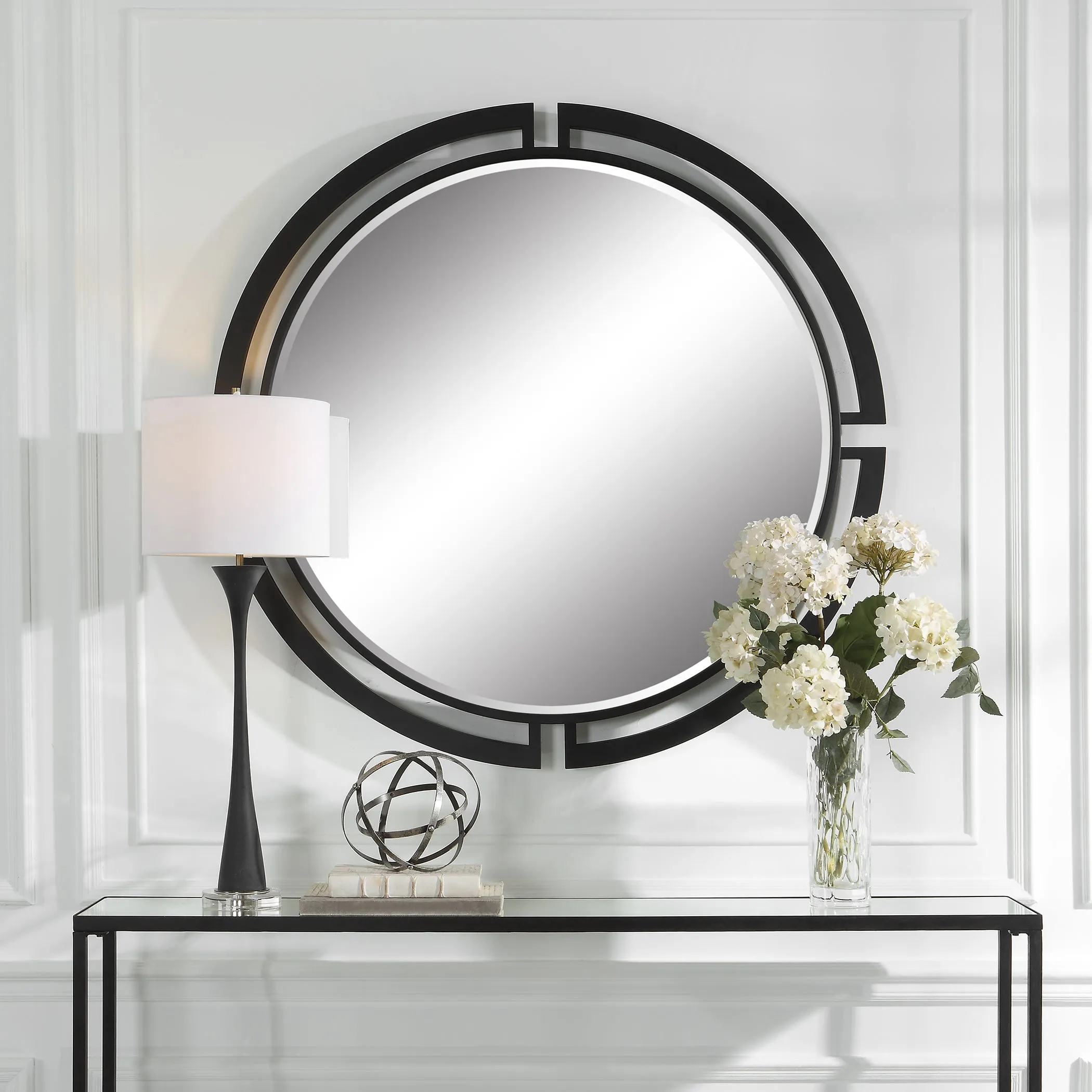 Uttermost Quadrant Modern Round Mirror