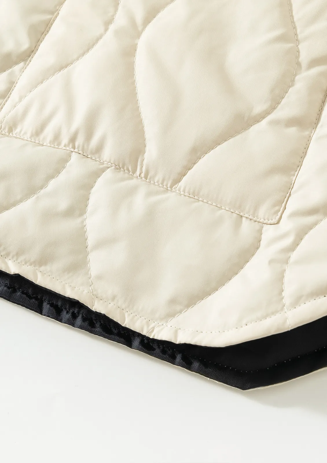 Water Repellent Quilted Crew Neck Puffer Jacket