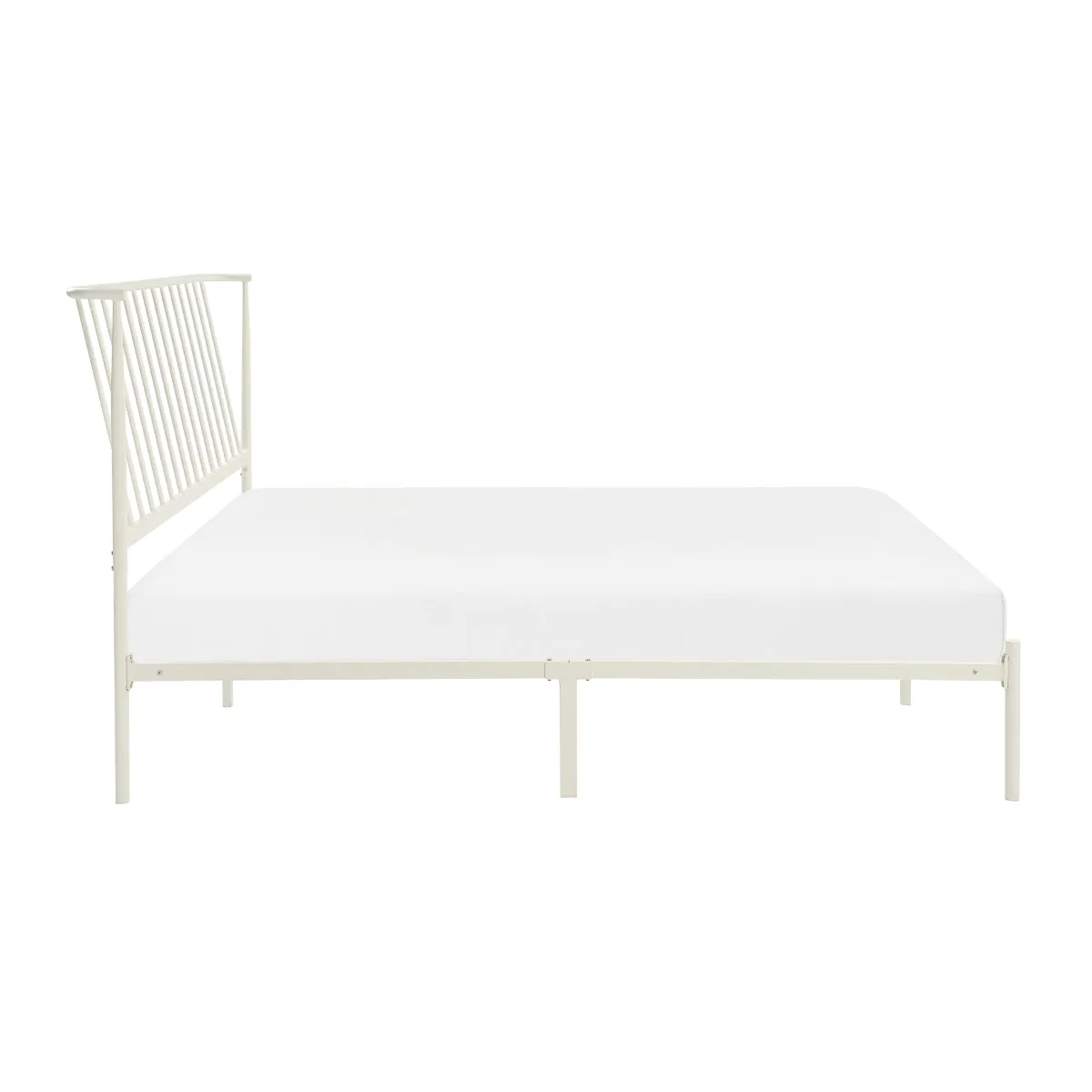 White Queen Platform Bed - Modern Design, Affordable Price