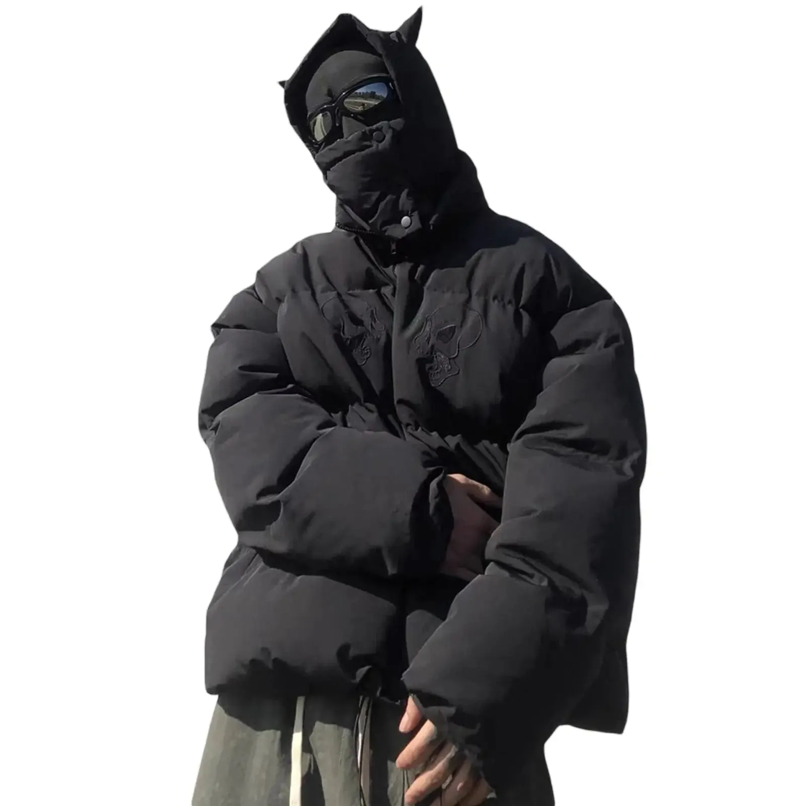 Y2K Oversized Devil Horn Puffer Jacket