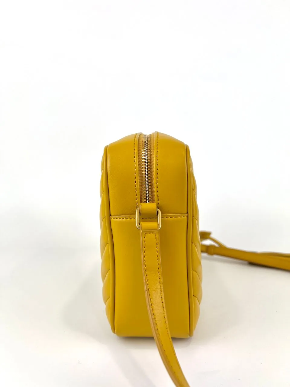 Yellow Chevron Quilted Lou Camera Bag