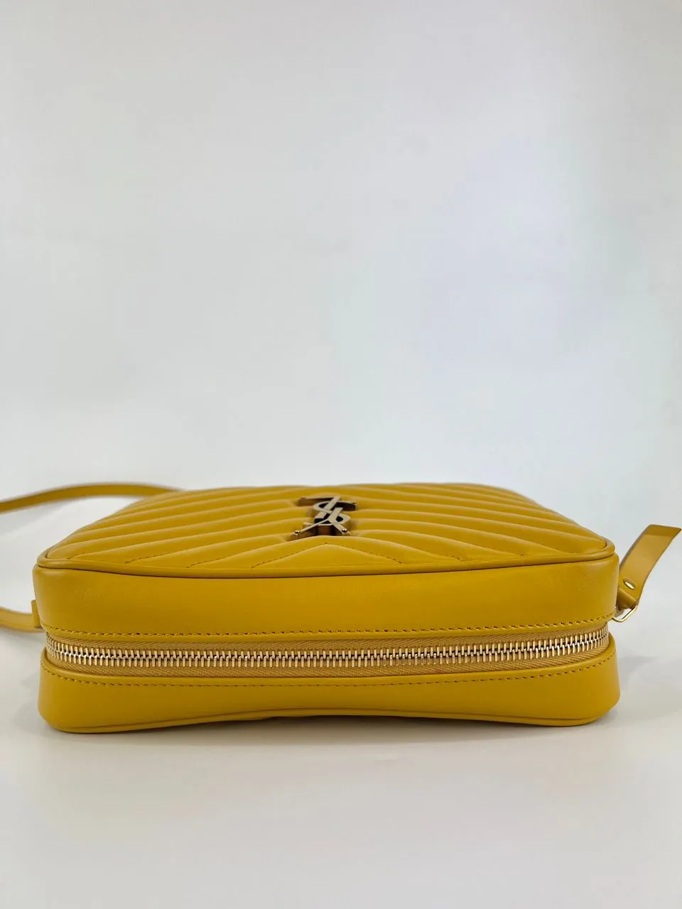 Yellow Chevron Quilted Lou Camera Bag