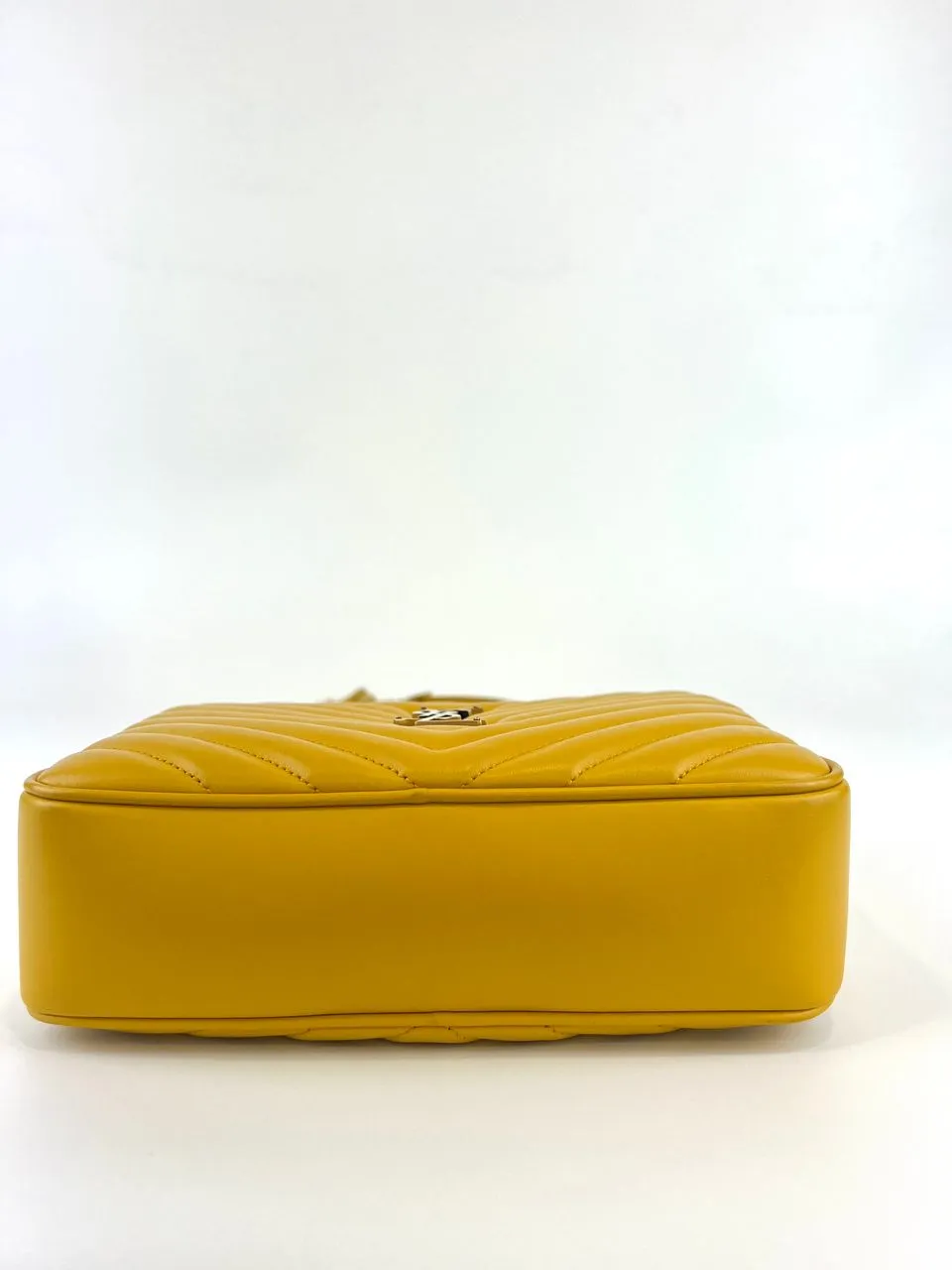 Yellow Chevron Quilted Lou Camera Bag